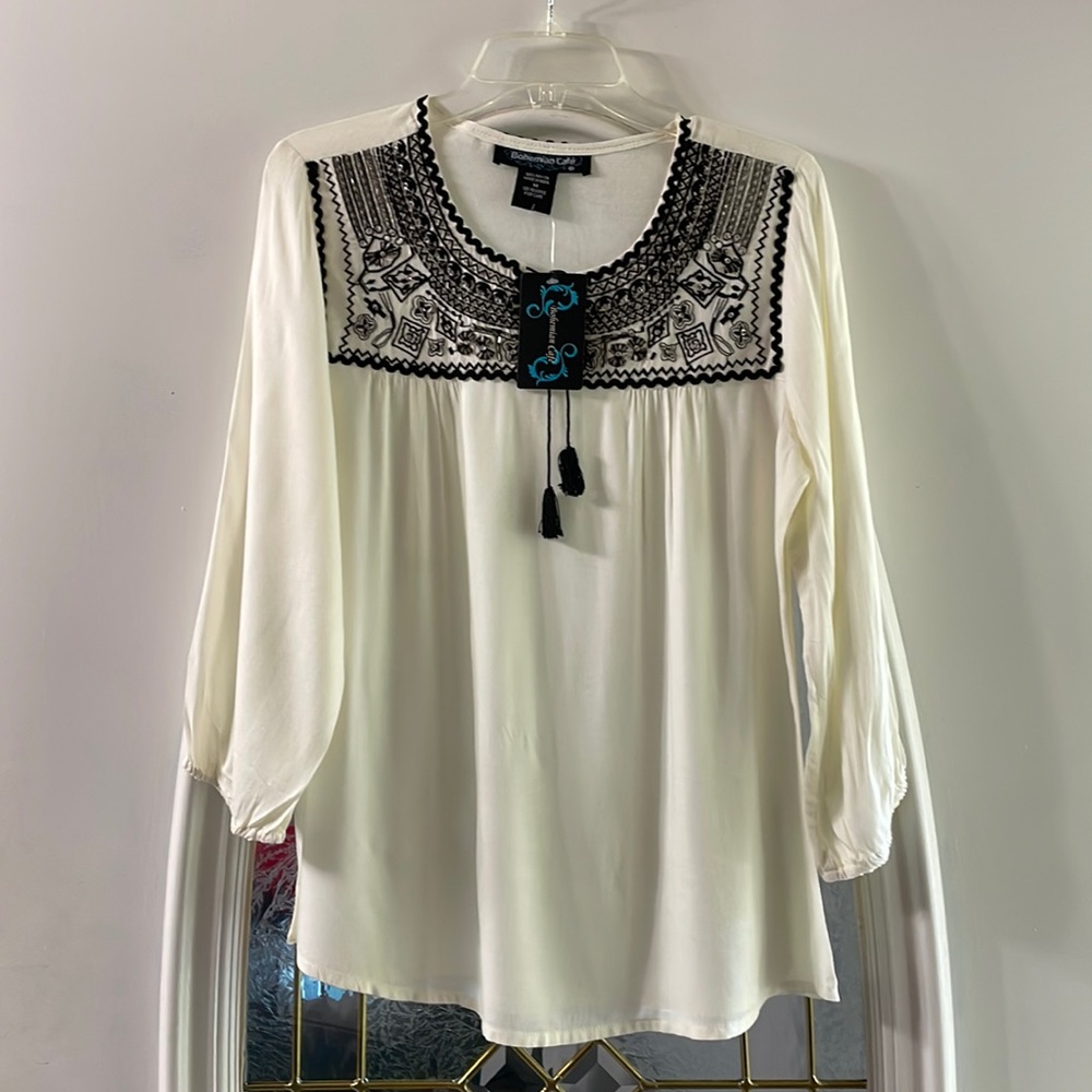 NWT Bohemian Cafe Blouse.